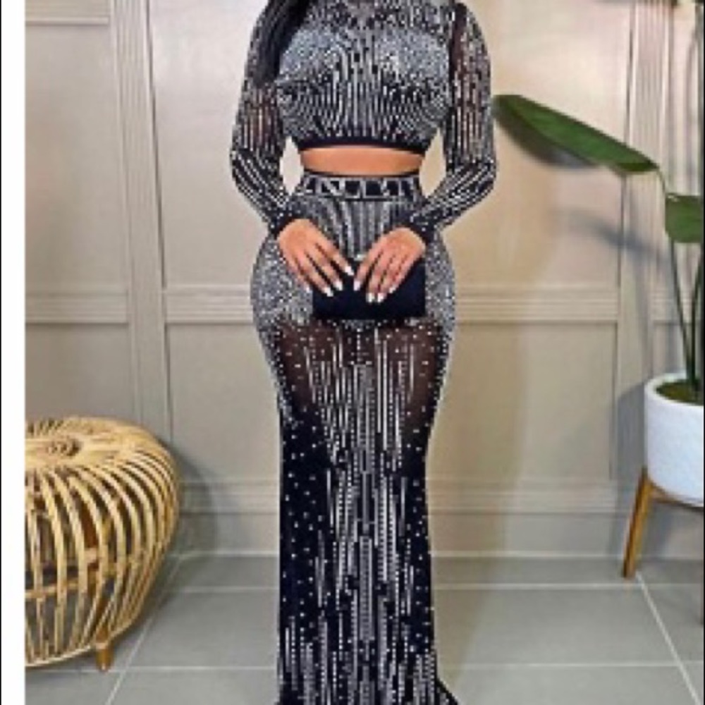 2pc rhinestone set